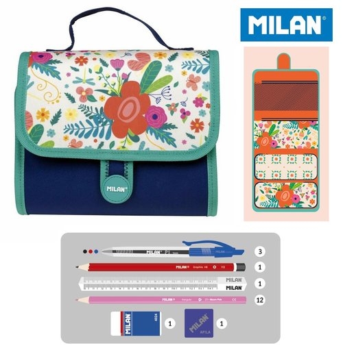 Multipiórnik MILAN z 2 piórnikami LE JARDIN (08829JA)