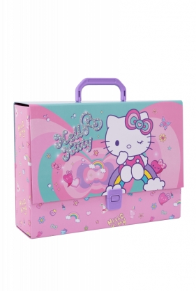 Coolpack, Teczka przestrzenna tekturowa A4 z gumką Hello Kitty - Pink 1 (13150PTR)