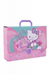 Coolpack, Teczka przestrzenna tekturowa A4 z gumką Hello Kitty - Pink 1 (13150PTR)