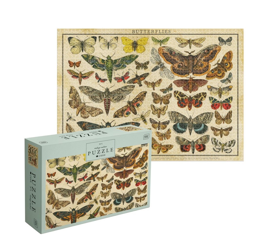 Puzzle 2000: Vintage Nature 1 - Butterflies