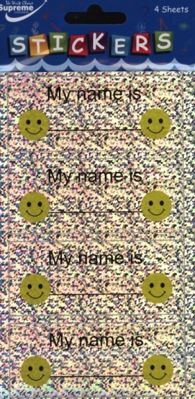 Naklejka Holograficzna - My Name Is MIX 4 arkusze