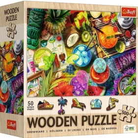 Puzzle drewniane 500+1 Kolorowe koktajle TREFL