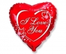 Balon Flexmetal foliowy I love you - red 46cm