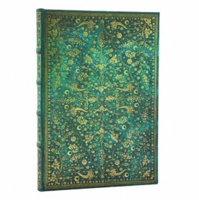 Notatnik w linie Emerald Flower Midi