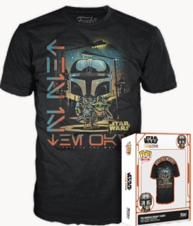 Funko, Boxed Tee: Koszulka Star Wars Mandalorian: Mando & Child - S