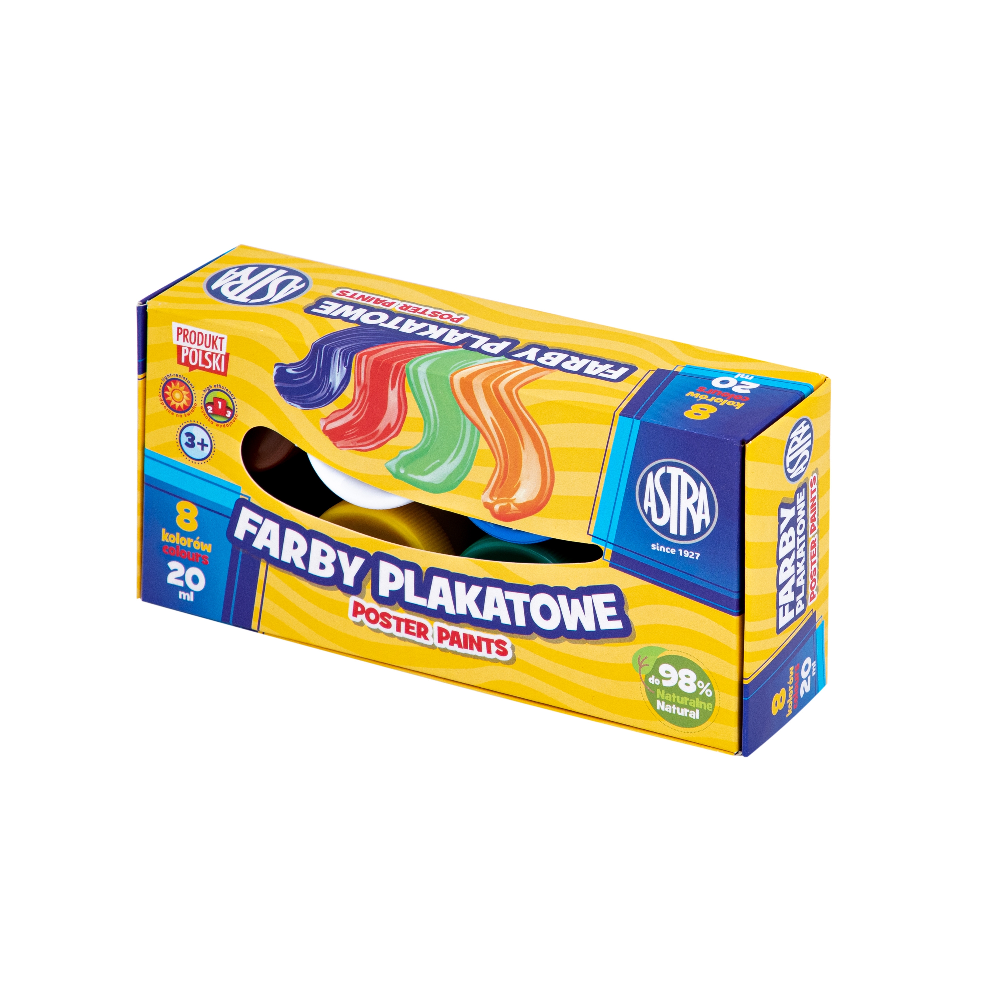 Astra, Farby plakatowe: 8 kol x 20 ml - Standard box (Uszkodzone opakowanie)