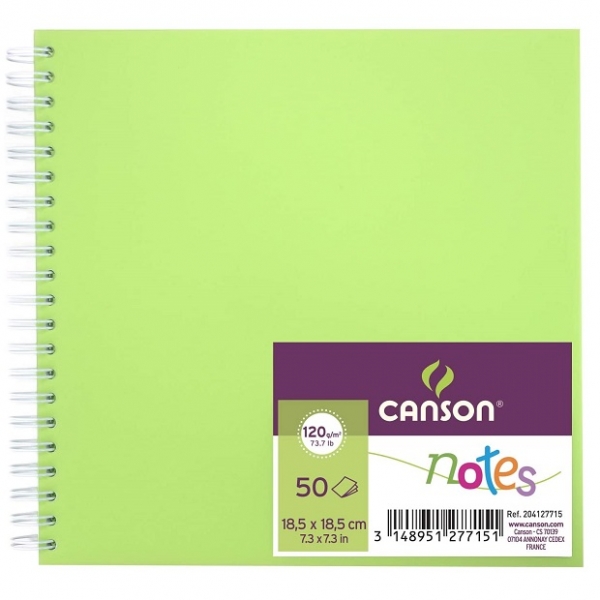 Szkicownik/notes Canson PP kwadratowy/50k - zielony