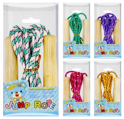 Skakanka drewniana 1 szt.mix