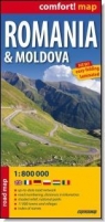 Romania & Moldova laminowana mapa samochodowa 1:800 000