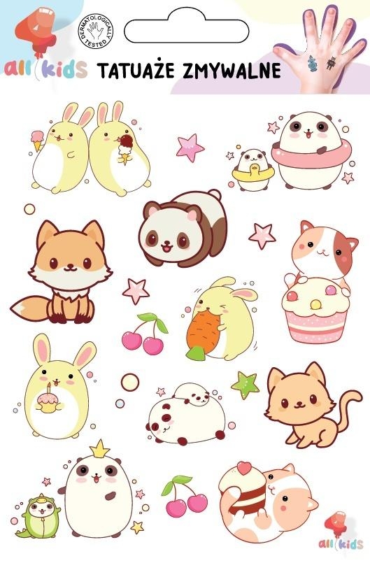 Tatuaże zmywalne dla dzieci Sweet kawaii cute