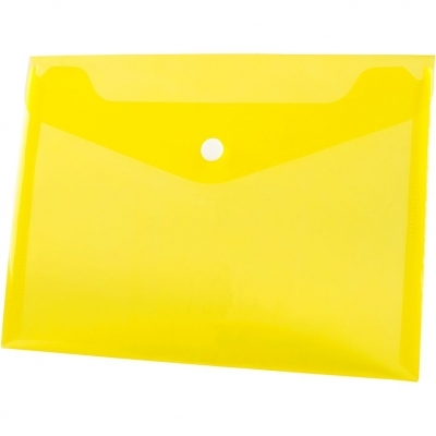 Teczka/koperta plastikowa na guzik Tetis A5, 12 szt. - żółta (BT610-Y)