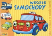 Wesołe samochody. Malowanka z naklejkami