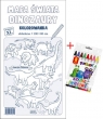 Mapa świata Dinozaury Kolorowanka XL + kredki