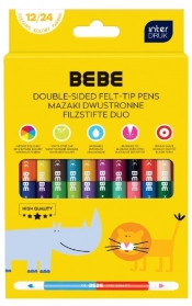 Mazaki dwustronne Bebe Kids, 12szt x 24kol.