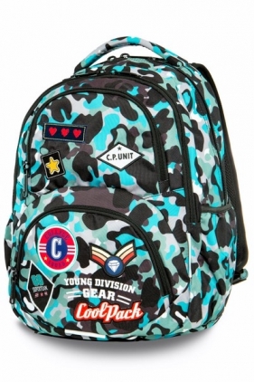 CoolPack - Dart - Plecak młodzieżowy - Camo Blue (badges) (A29113)