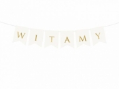 Baner Partydeco Witamy, biały, 15 x 80 cm (GRL69-008)