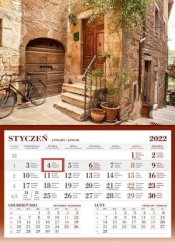 Kalendarz 2022 Ścienny Jednodzielny Toskania