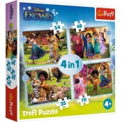 Trefl, Puzzle Disney 4w1 - Nasze magiczne Encanto (34615)