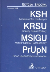 Kodeks Spółek Handlowych Krajowy Rejestr Ssądowy Monitor Sądowy i Gospodarczy Prawo Upadłościowe i Naprawcze - <br />
