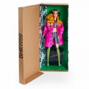 Lalka Barbie Różowo-żółtta kurtka (GNC47)