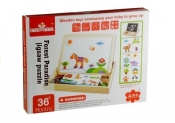 Magnetyczna układanka Tablica kredy pisak 3w1