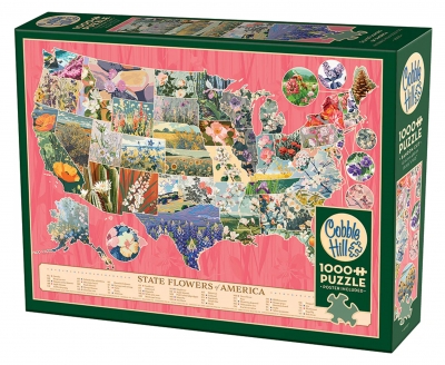 <img src='https://webimage.pl/pics/153/3/d625012403153.jpg' style='height:440px' /> Puzzle 1000 Kwiaty symbole amerykańskich stanów 113527