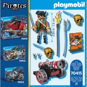 Playmobil Pirates: Pirat z armatą (70415)