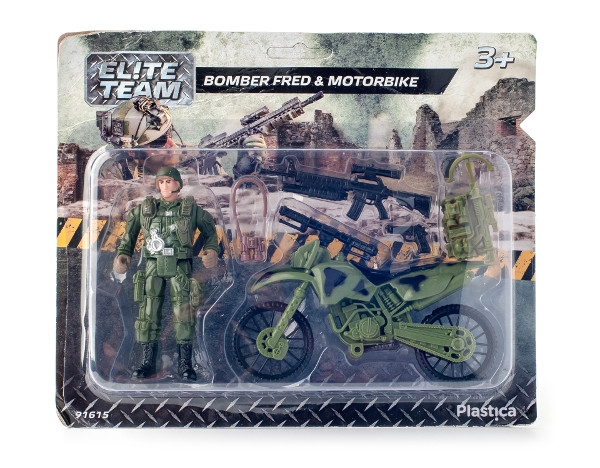 PLASTICA Bombowiec Fred&motocykl (91615)