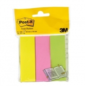 Znaczniki POST-IT (671/3), papier, 26x76mm, 3x100 kart., mix kolorów