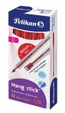 Długopis Hang Stick 1mm czerwony (12szt) PELIKAN
