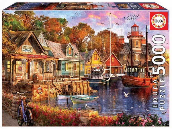 Puzzle 5000 elementów Wieczór w porcie (18015)