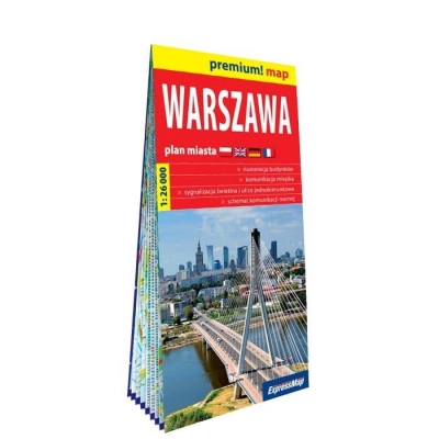 Premium!map Warszawa 1:26 000 plan miasta w.2023