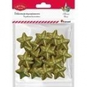 Styropianowe gwiazdki 30x28mm złote 18szt