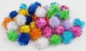 Pompony poliestrowe Metalic