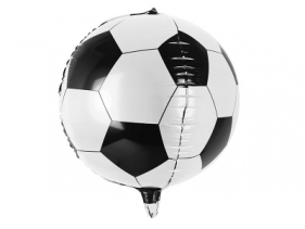Balon foliowy Partydeco piłka biało-czarna 40 cm (FB19)