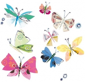 Karnet kwadrat z kopertą Fluttering Butterflies