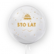 Tuban, balon 45 cm - Sto lat, złoty (TB 3715)
