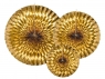 Rozety dekoracyjne złote 3szt