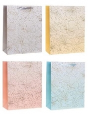Torebka ozdobna 18x23x10cm hot-stamp mix ROZETTE
