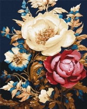 Malowanie po numerach - Kwiatowy cud 40x50cm
