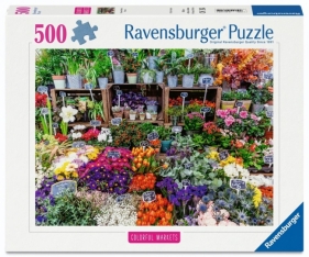 Ravensburger, Puzzle 500: Targ kwiatowy, Francja (12001815)