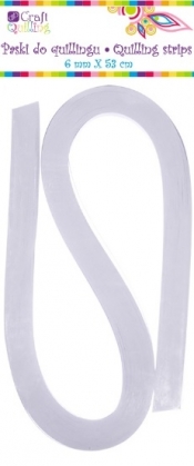 Paski do quillingu 6 mm - białe, 100 szt. (QGPQ-024)