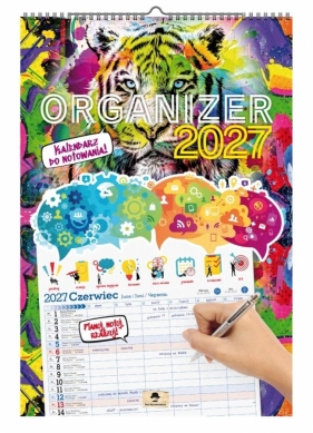 Kalendarz 2027 A3 ścienny jednostronny - organizer