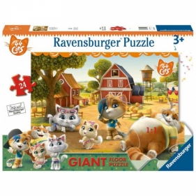Puzzle 24: 44 koty - Na farmie Giant podłogowe