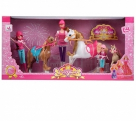 Zestaw koników z lalkami