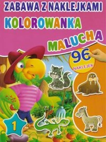 Kolorowanka malucha z naklejkami część 1 różowa