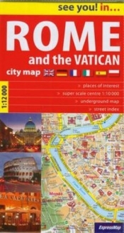 Rome and the Vatican city map 1:12 000