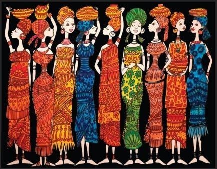 Kolorowanka welwetowa Afrykanki 47x35cm