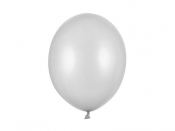 Balony Strong Metallic Silver Snow 30cm 50szt