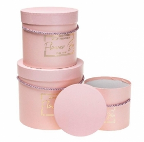 Pudełko Flower Box 3szt jasnoróżowy ROZETTE